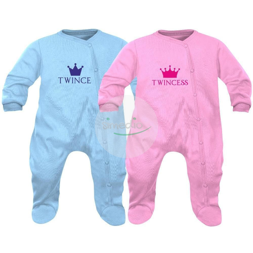 2 x pyjama bébé jumeaux : TWINCE / TWINCESS, , , - SiMEDIO