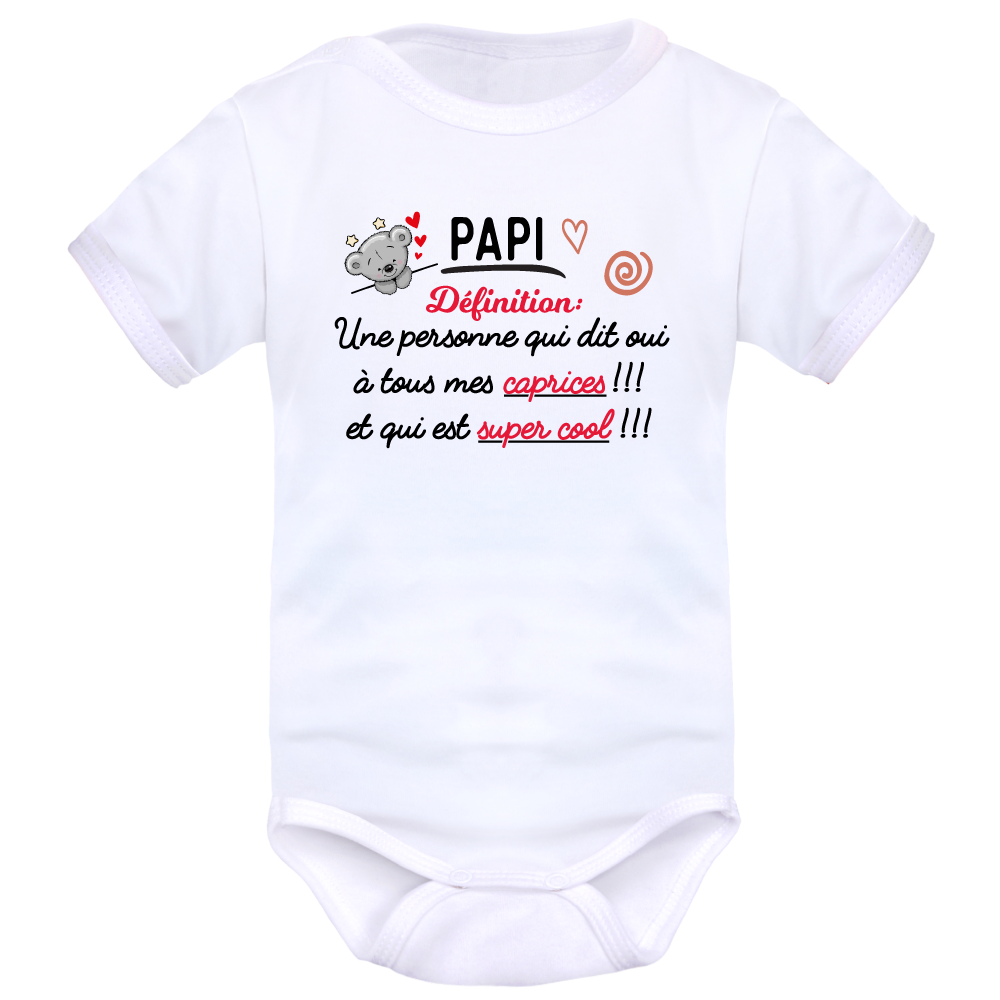 Tee-shirt bébé humour, papi et mamie j'arrive