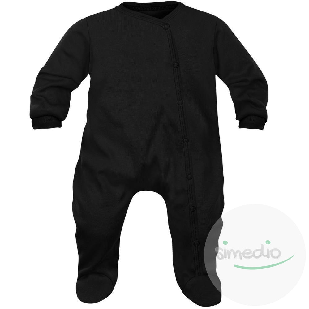 Pyjama bébé noir (dors-bien noir) Vêtement noir - Main Image