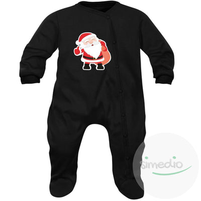 Pyjama bébé original : PÈRE NOËL, Noir, 0-1 mois, - SiMEDIO