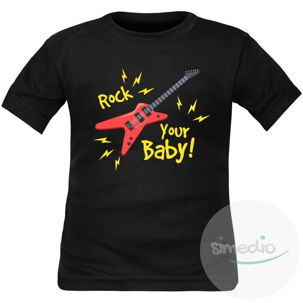 T-shirt enfant original : ROCK YOUR BABY, , , - SiMEDIO