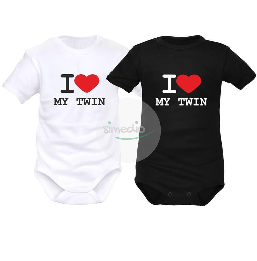 2 bodies bébé jumeaux : I love MY TWIN, , , - SiMEDIO