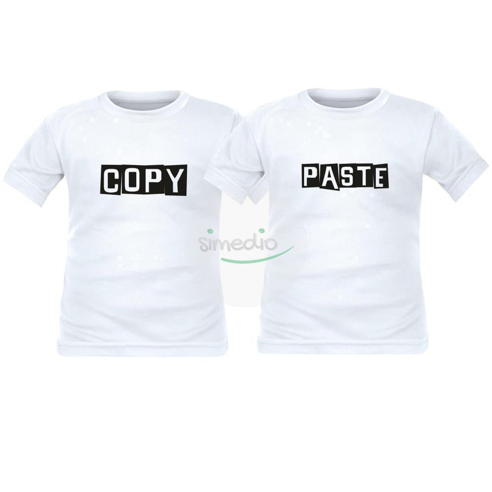 2 tee shirts enfant jumeaux : COPY / PASTE, , , - SiMEDIO
