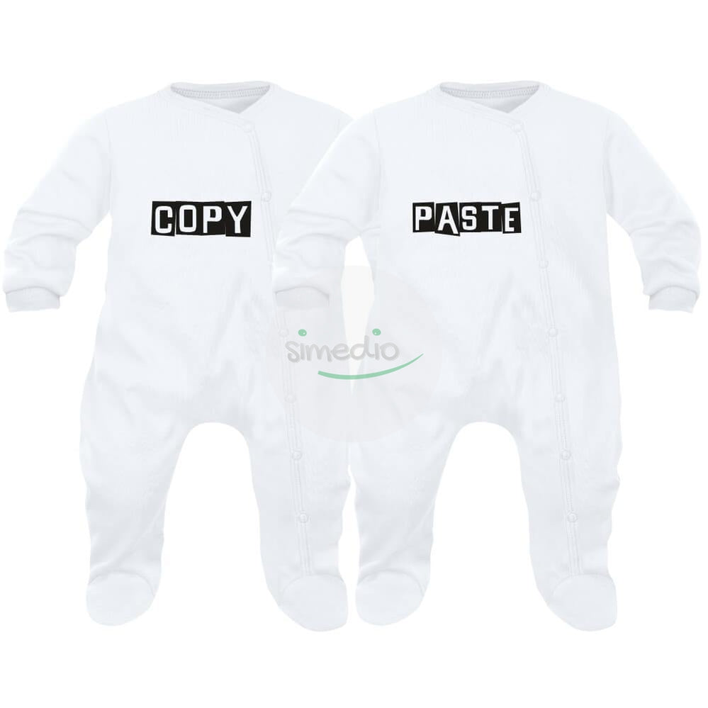 2 x pyjama bébé jumeaux : COPY / PASTE, , , - SiMEDIO