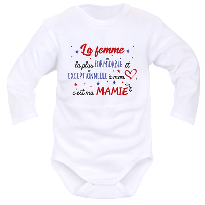 body blanc ML pour une Mamie géniale