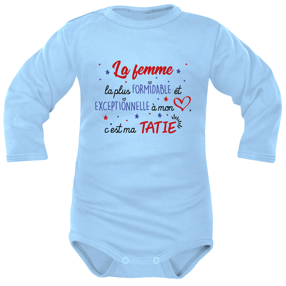 body bleu ML « Tatie, tu es exceptionnelle »