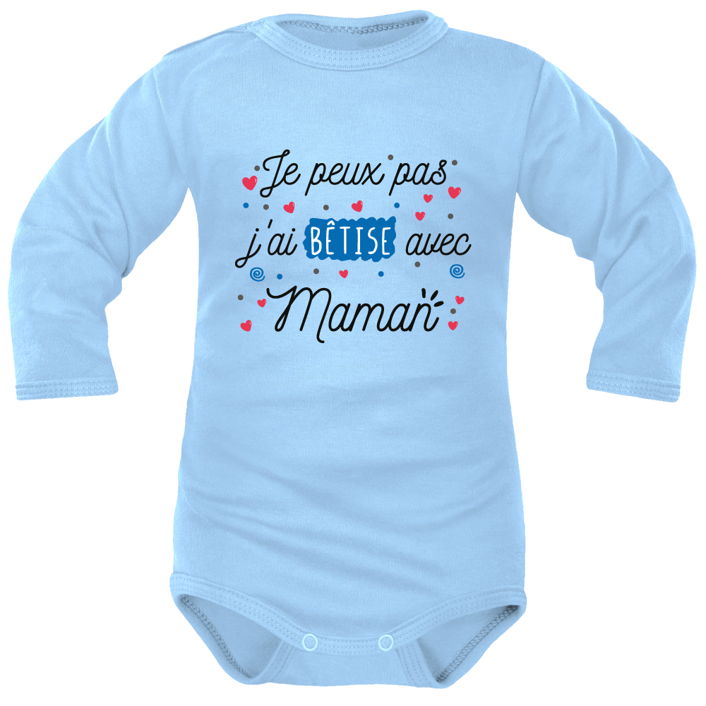 body bleu ML « Je peux pas, j’ai bêtise avec Maman »