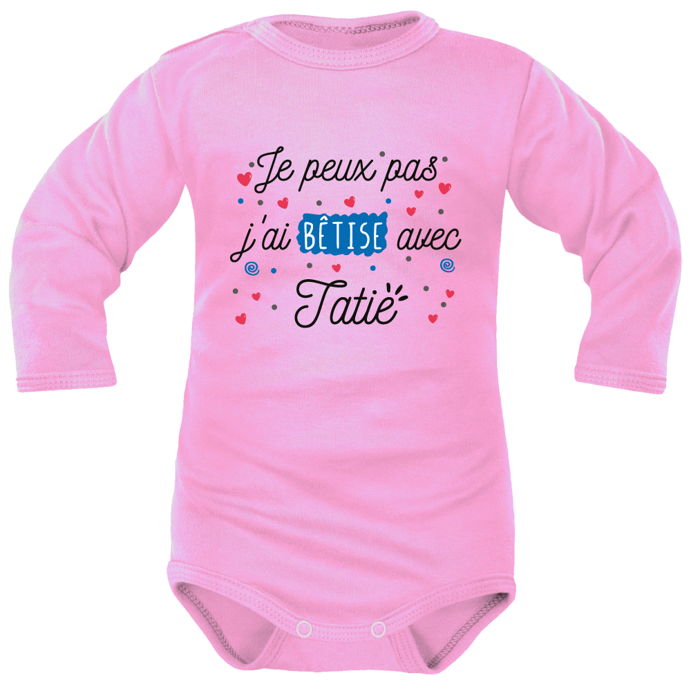 Body Bébé "J'peux Pas J'ai Biberon" - Logo Drôle, Coton, Fait Main En France, Neuf