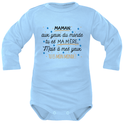 Bleu ML « Maman tu es mon monde »