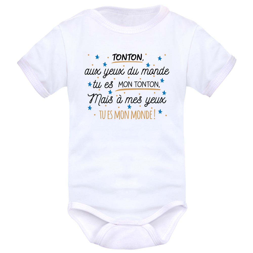 Body Bébé Personnalisé "Je Suis Ton Fils" - Coton Blanc, Manches Courtes - Fait Main En France - Neuf Avec étiquettes