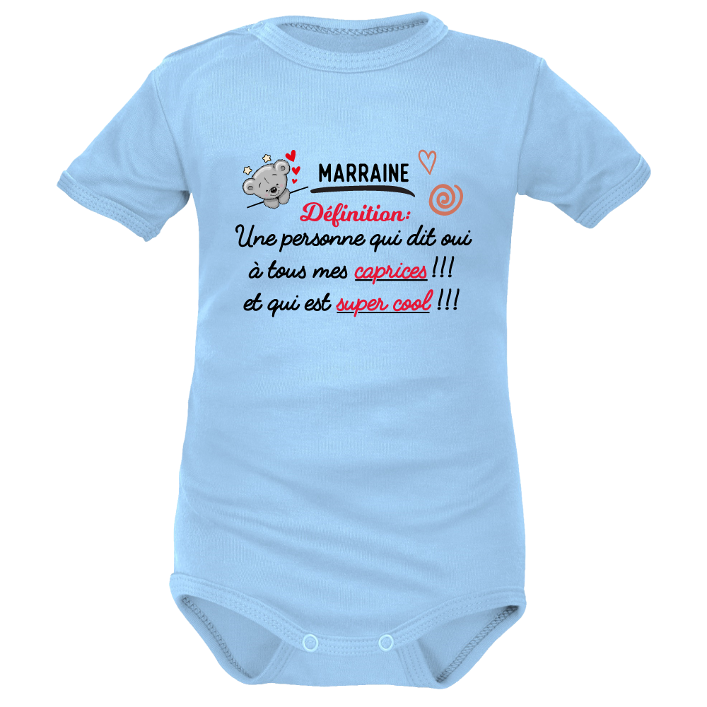 Vetement bébé personnalisé discount marraine