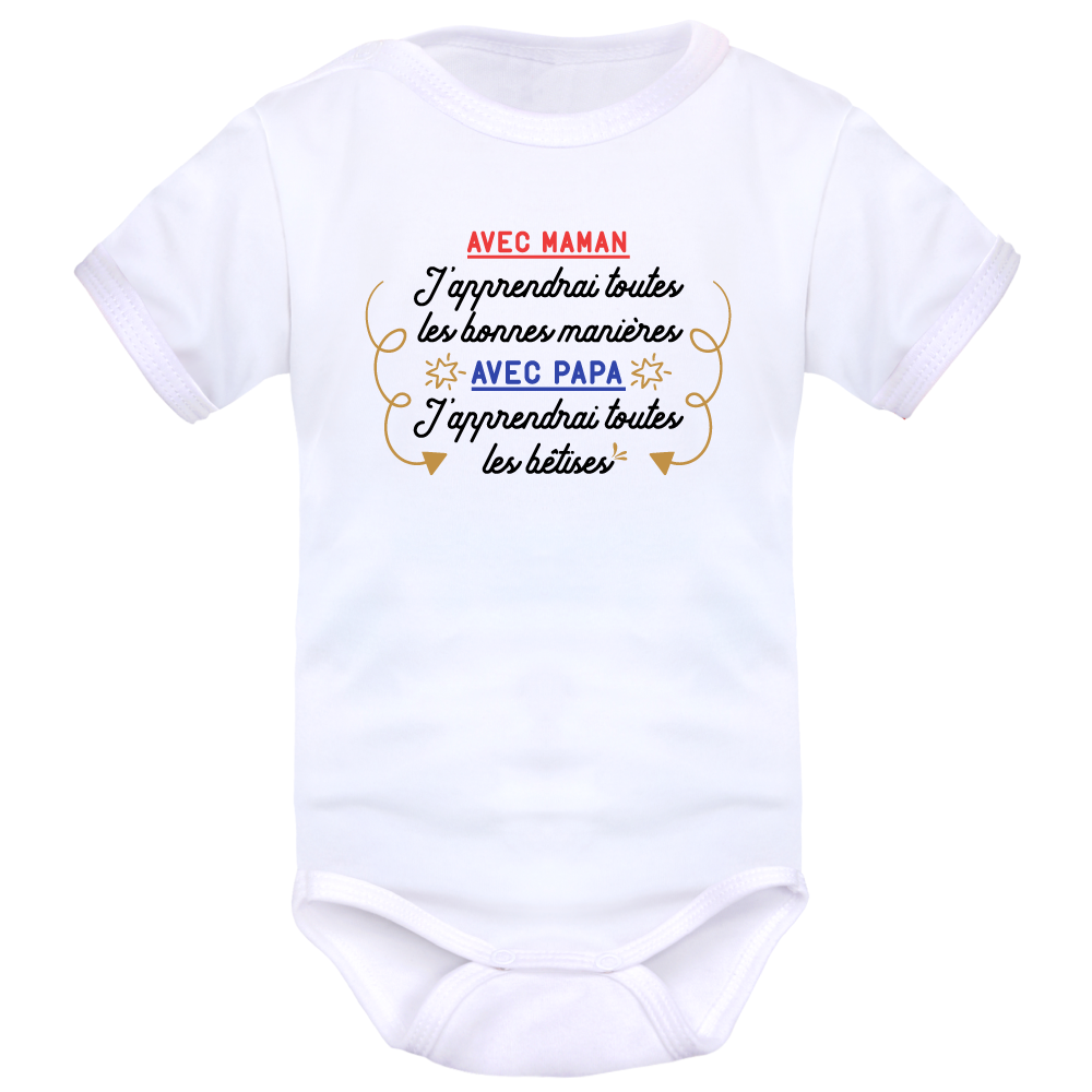 Body Bébé Planetee "Beau Comme Papa" - Cadeau Naissance - Imprimé France