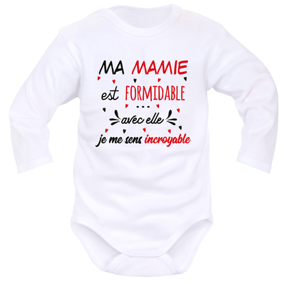 body blanc ML pour ma formidable Mamie