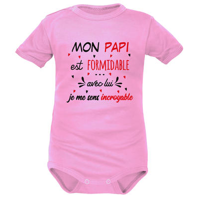 body rose MC « Papy est formidable »