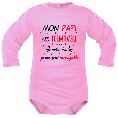 body rose ML « Papy est formidable »