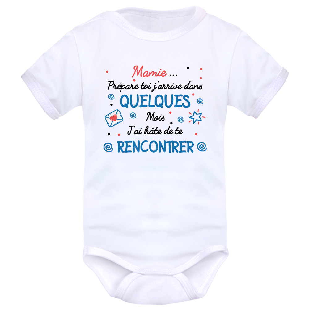 Body Bébé "J'adore Faire Des Bêtises Avec Mamie" - Cadeau Original Pour Grand-mère, Taille 0-6 Mois - 3