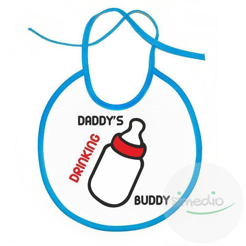 Bavoir bébé humour : Daddy's DRINKING Buddy, , , - SiMEDIO