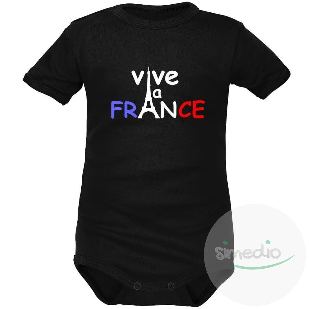 Body bébé avec inscription: VIVE LA FRANCE (8 couleurs), , , - SiMEDIO