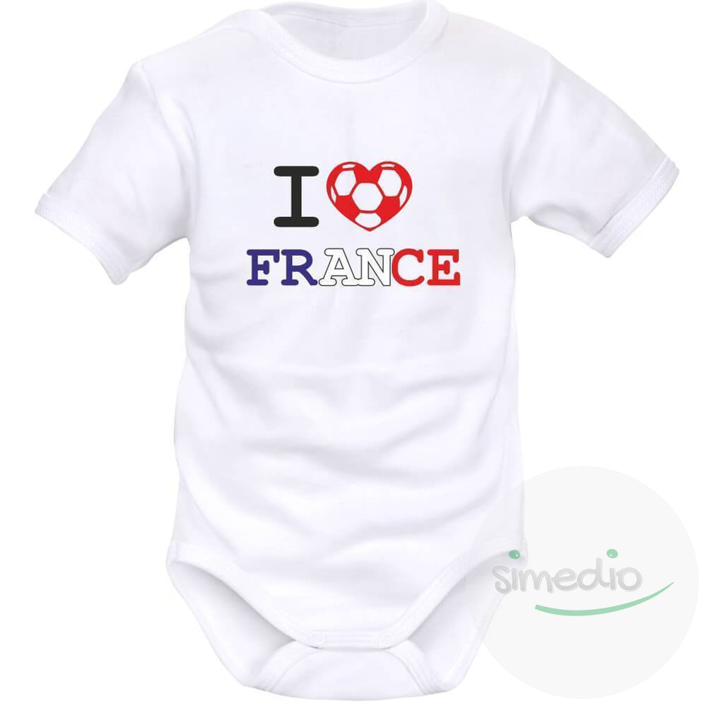 Body bébé de sport : I love France, , , - SiMEDIO