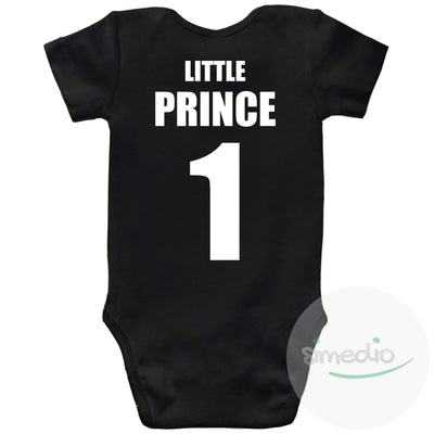 Body bébé original : PRINCE / PRINCESS, Little Prince, Noir, 0-1 mois - SiMEDIO