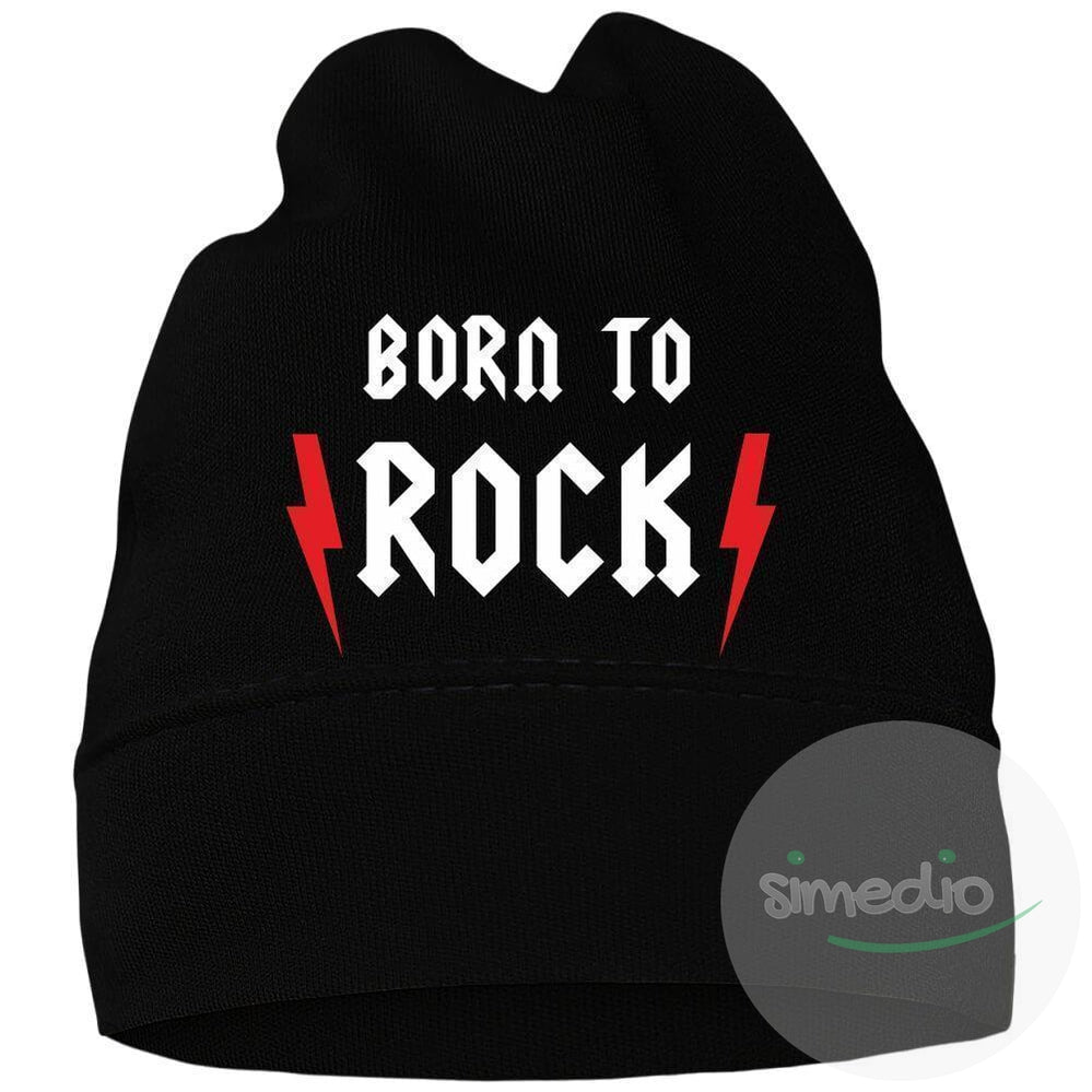 Bonnet bébé rock : BORN to ROCK, , , - SiMEDIO
