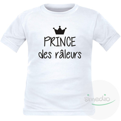 Ensemble famille des tee shirts : REINE / PRINCESSE des râleuses, ROI / PRINCE des râleurs, Blanc, Prince / 2 ans, - SiMEDIO