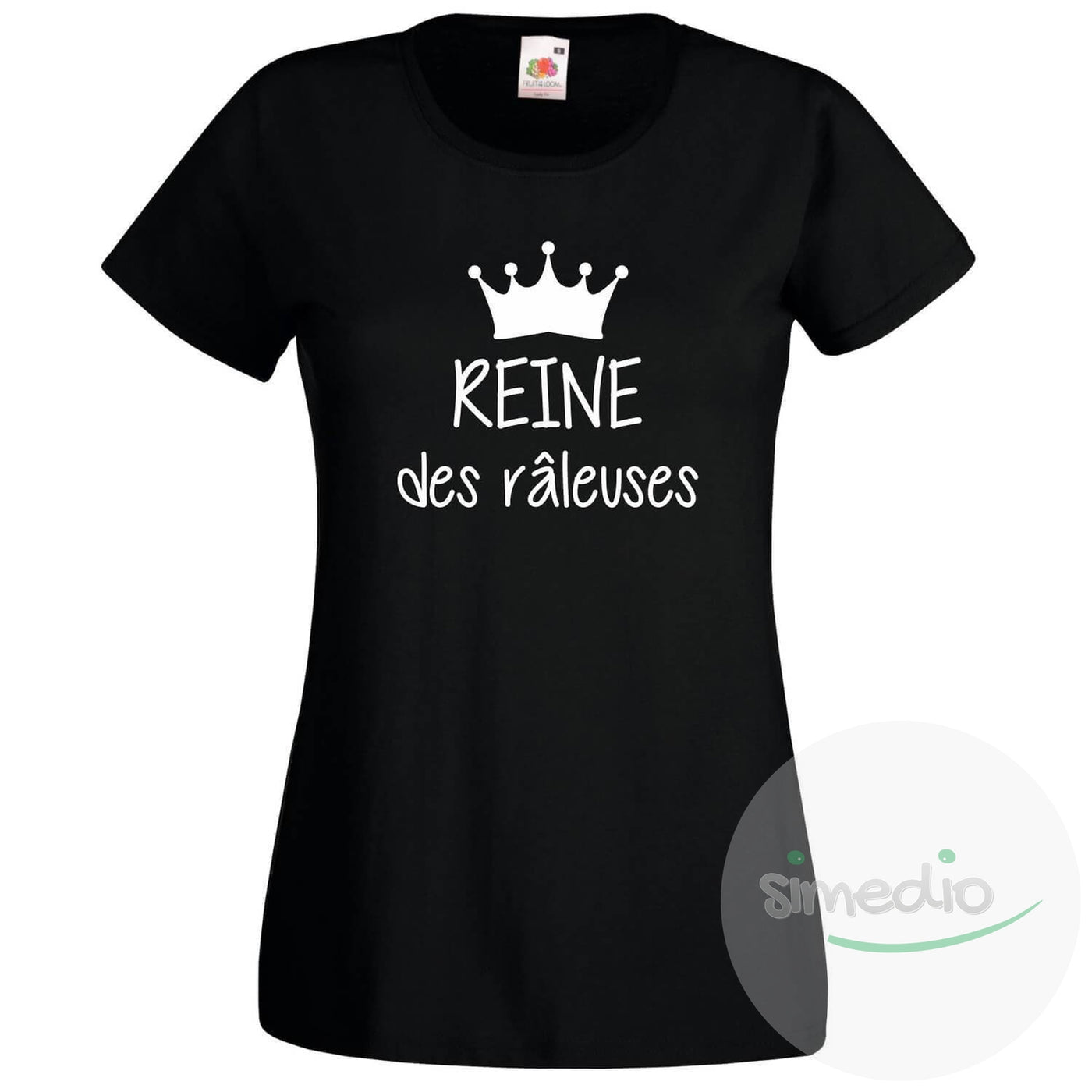 Ensemble famille des tee shirts : REINE / PRINCESSE des râleuses, ROI / PRINCE des râleurs, Noir, Reine / S, - SiMEDIO