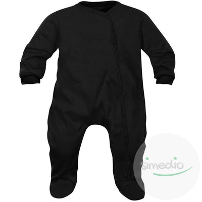 Pyjama bébé, dors-bien (7 couleurs disponibles), Noir, 0-1 mois, - SiMEDIO