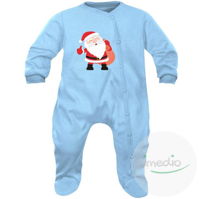 Pyjama bébé original : PÈRE NOËL, Bleu, 0-1 mois, - SiMEDIO
