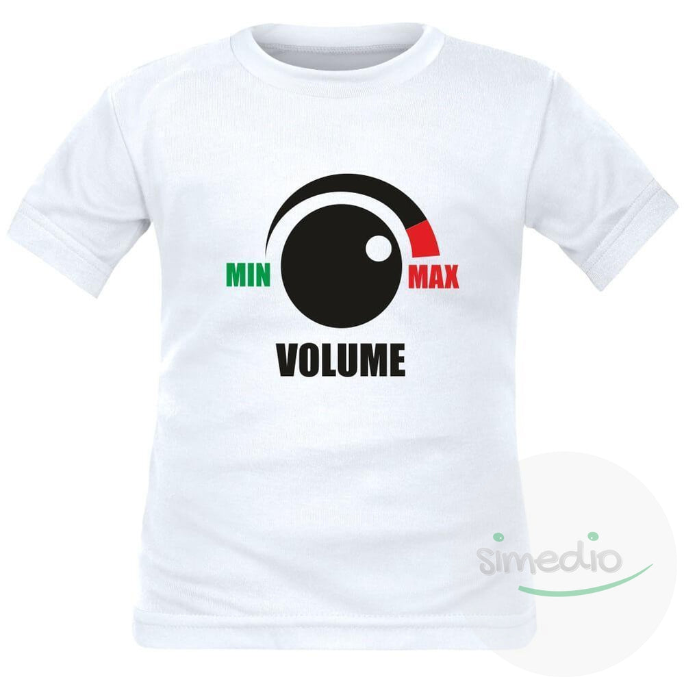 T-shirt enfant humour : VOLUME, , , - SiMEDIO