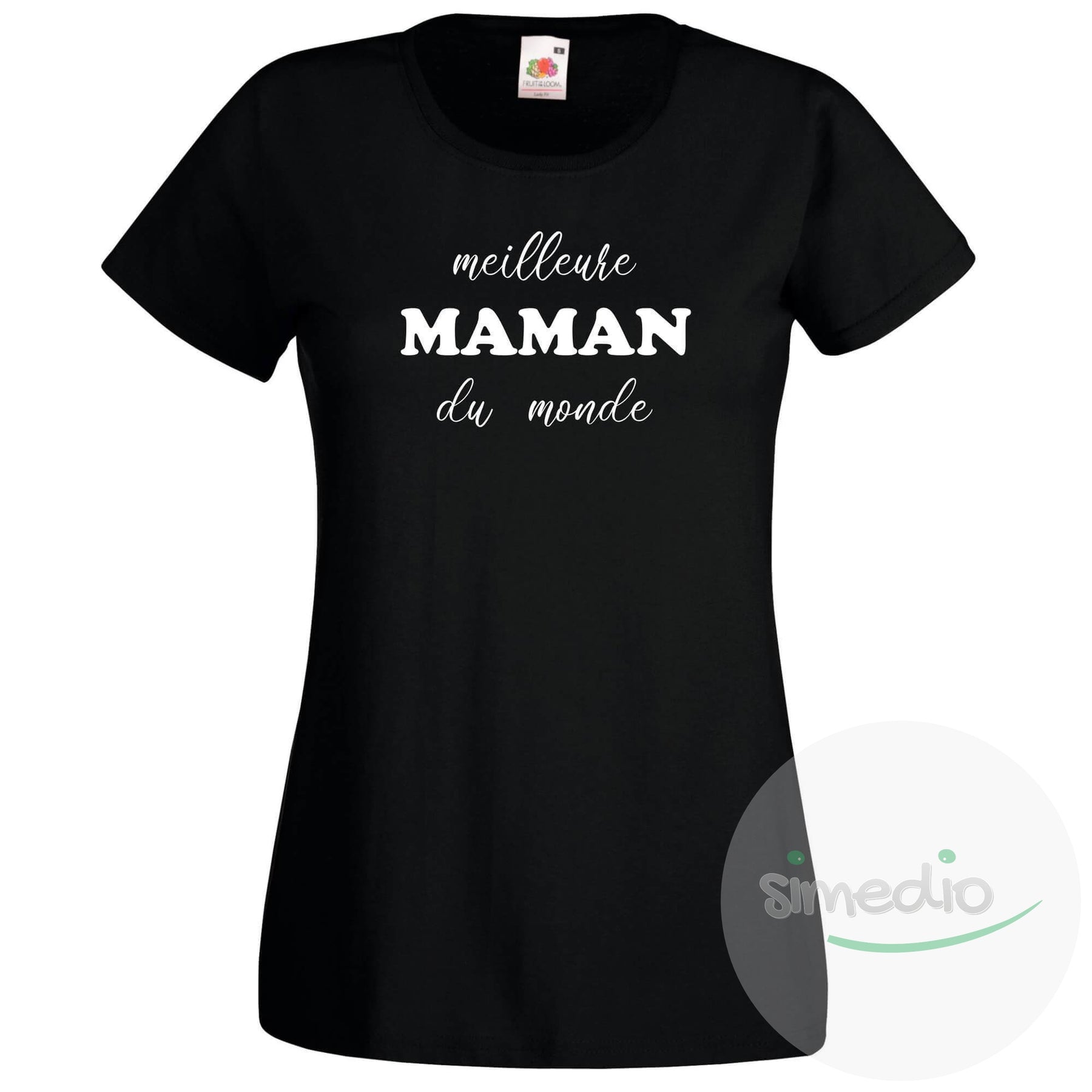 T-shirt imprimé : Meilleure MAMAN du monde - Cadeau maman