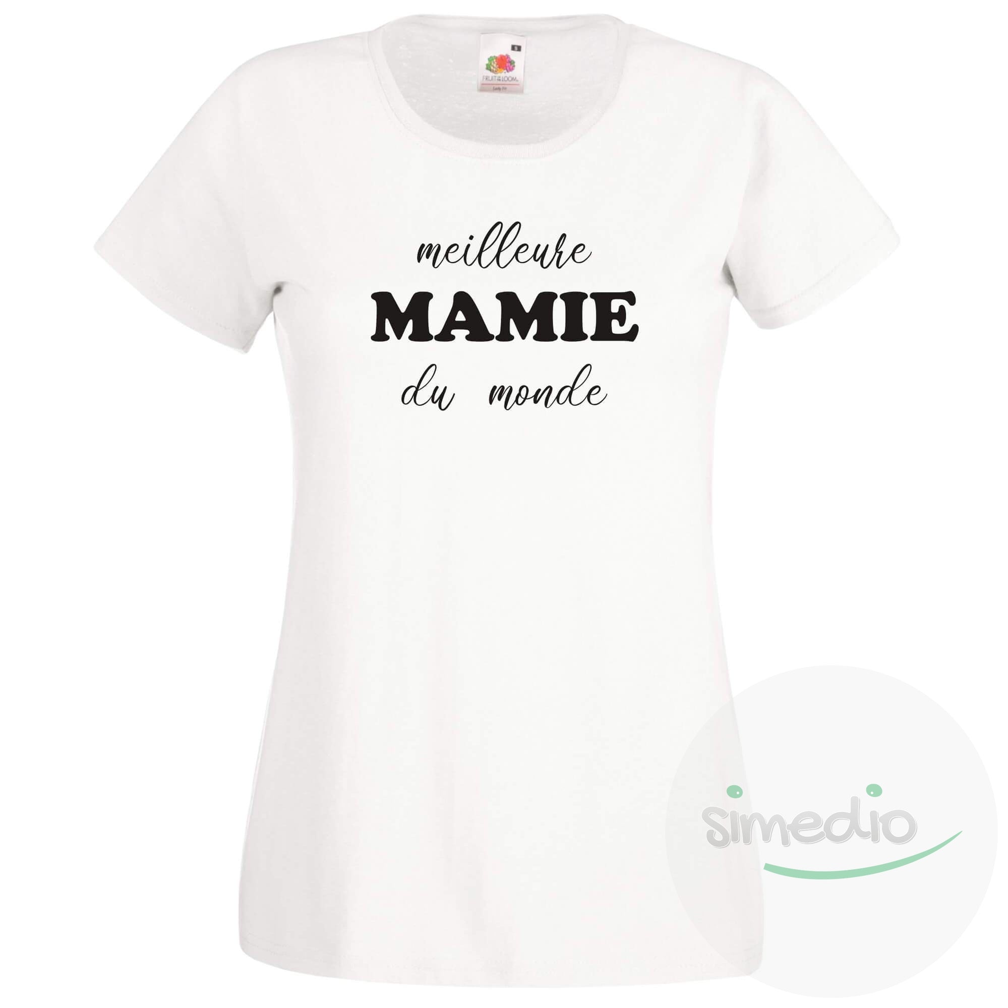 T-shirt imprimé : Meilleure MAMIE du monde - Cadeau pour mamie