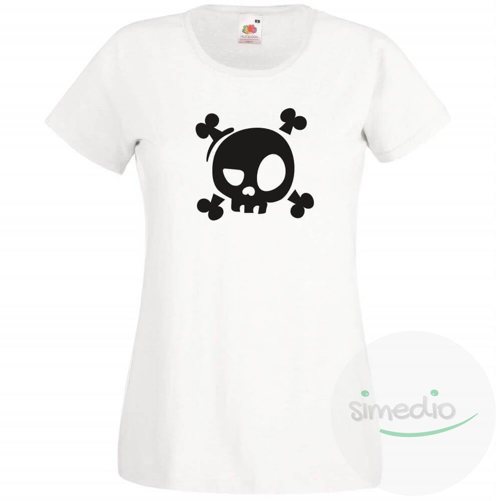 T-shirt original : CRANE CLIN D'OEIL, Blanc, S, Femme - SiMEDIO