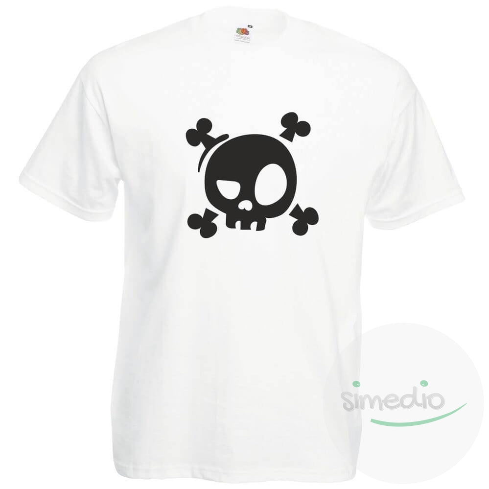 T-shirt original : CRANE CLIN D'OEIL, Blanc, S, Homme - SiMEDIO