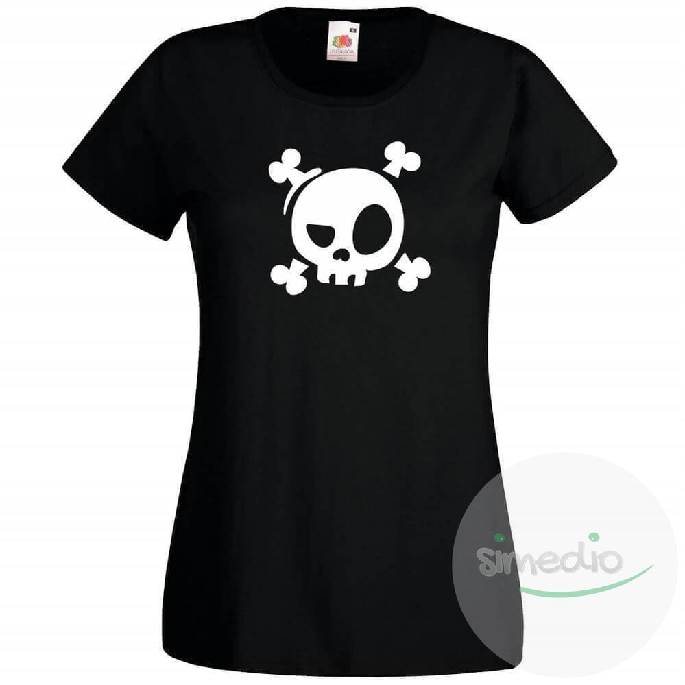 T-shirt original : CRANE CLIN D'OEIL, Noir, S, Femme - SiMEDIO
