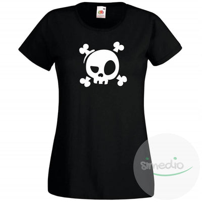 T-shirt original : CRANE CLIN D'OEIL, Noir, S, Femme - SiMEDIO