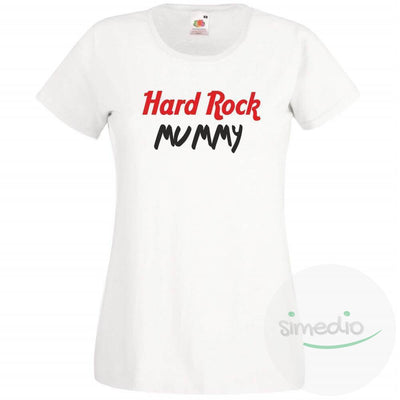 T-shirt rock : HARD ROCK MUMMY, Blanc, S, - SiMEDIO
