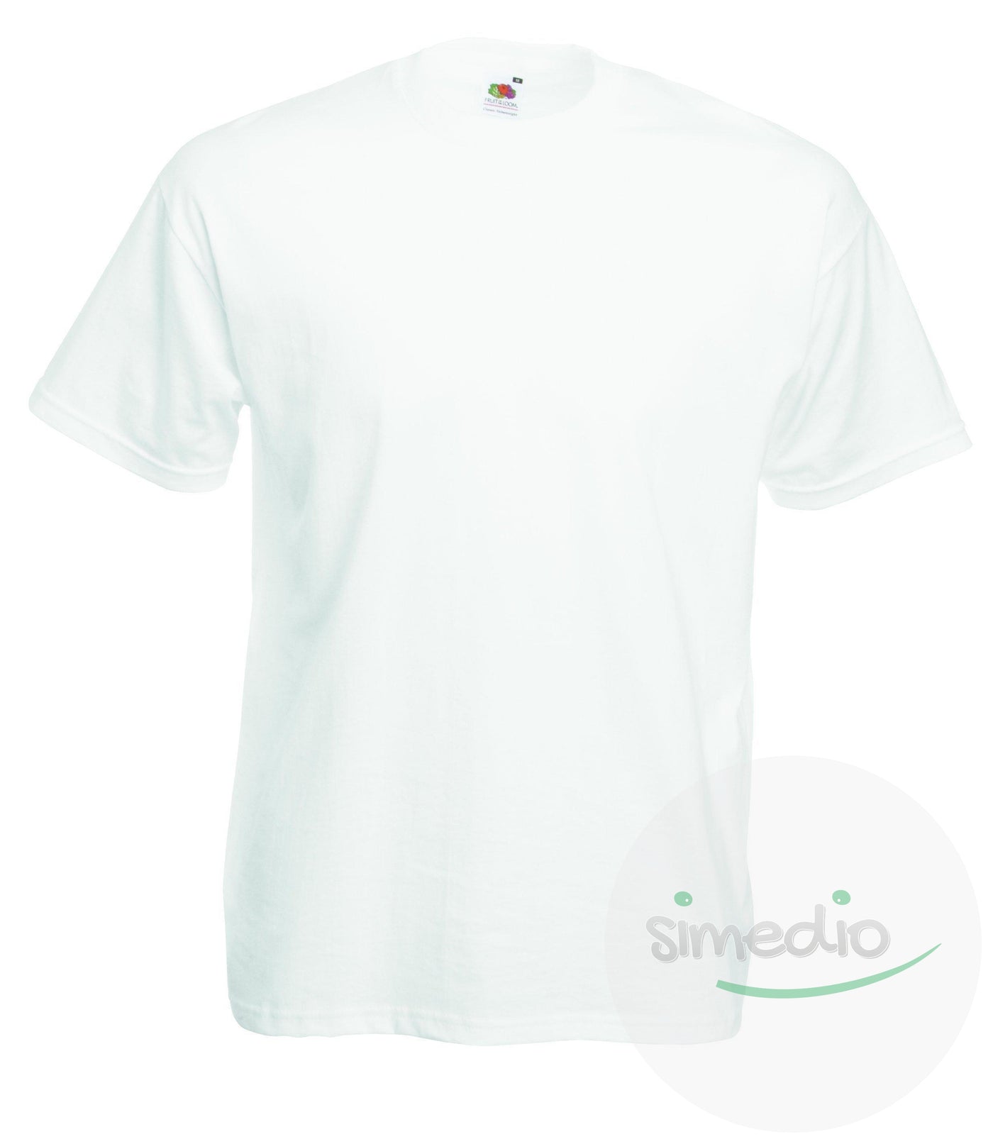 T-shirt uni pour homme ou femme, Blanc, S, Homme - SiMEDIO
