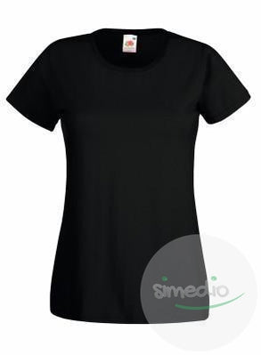 T-shirt uni pour homme ou femme, Noir, S, Femme - SiMEDIO
