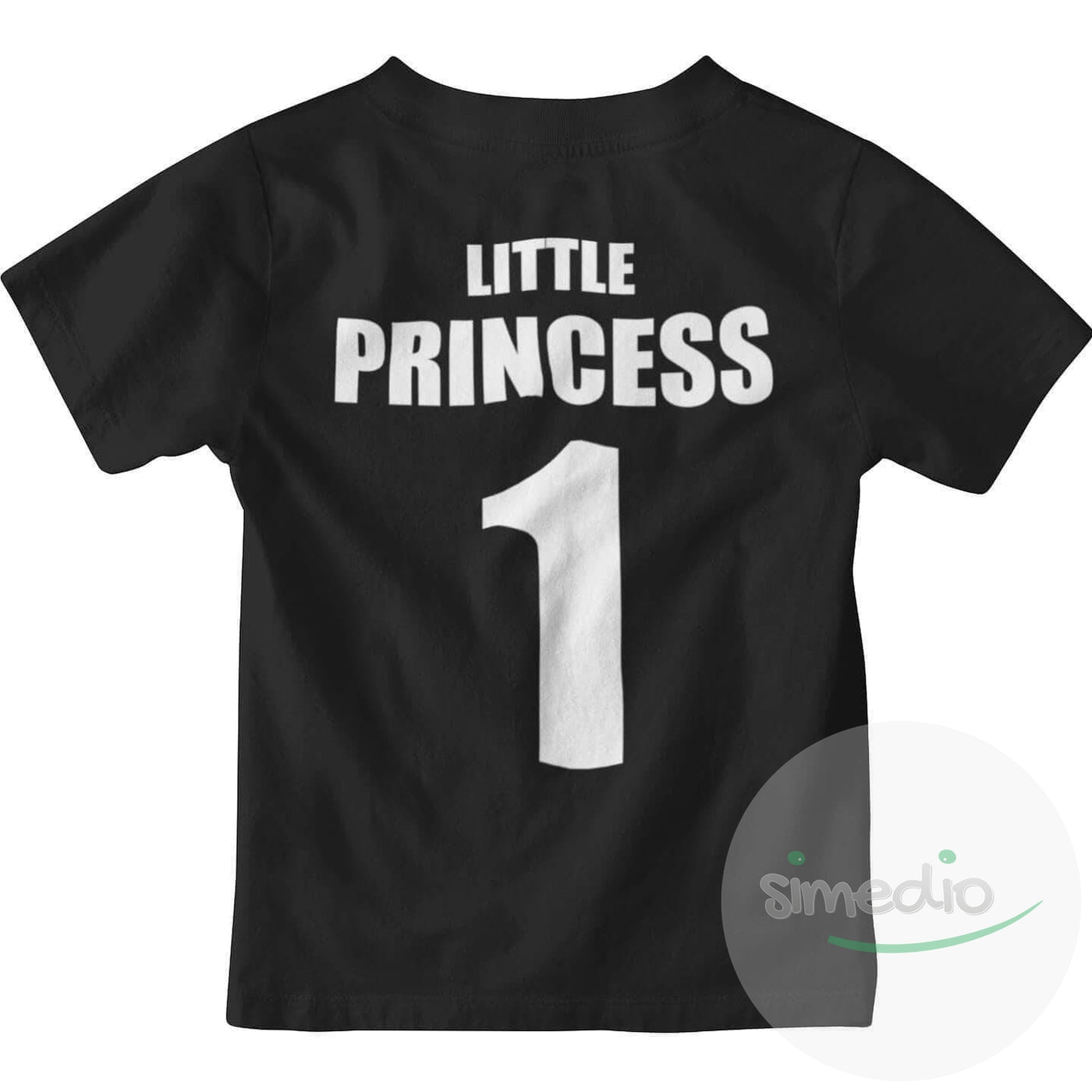 Tee shirt enfant original : PRINCE / PRINCESS, Little Princess, Noir, 2 ans - SiMEDIO