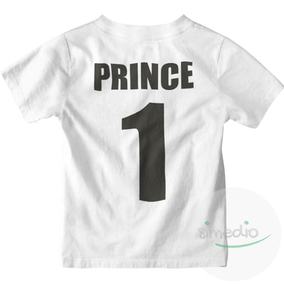 Tee shirt enfant original : PRINCE / PRINCESS, Prince, Blanc, 2 ans - SiMEDIO