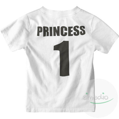 Tee shirt enfant original : PRINCE / PRINCESS, Princess, Blanc, 2 ans - SiMEDIO